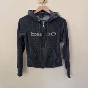 bebe Charcoal Gray Hoodie